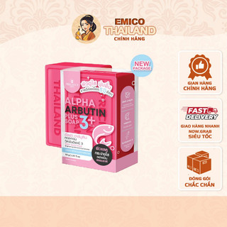 Xà phòng tắm trắng alpha arbutin 3+ plus collagen soap thái lan 80g