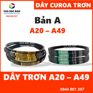 Dây curoa a20 đến a49 bản a trơn công nghệ nhật bản bản hàng chính hãng loại đẹp đủ mã