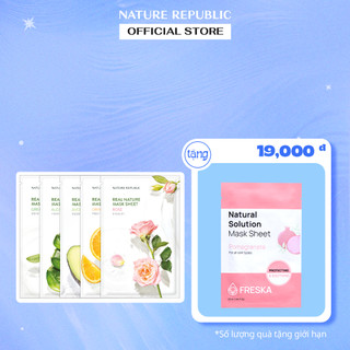 Combo 5 mặt nạ Nature Republic real nature mix ngẫu nhiên 115ml