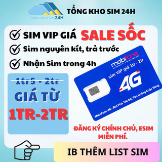 Sim số đẹp mobifone đầu 07, 09 tam hoa kép, ngũ quý