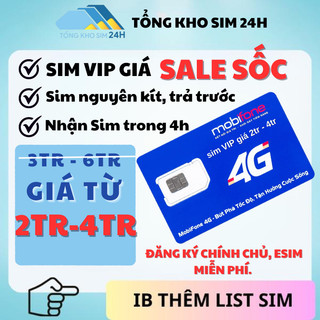 Sim số đẹp mobi đầu 07, 09 tam hoa, tứ quý, số lặp