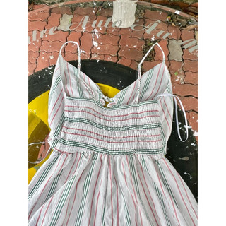 đầm kẻ sọc BERSHKA auth