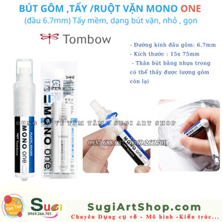[ TÂM TÂM ] BÚT Gôm Tombow tẩy chì, Gôm TOMBOW Mono One (đầu 6.7mm) - pen eraser MONO