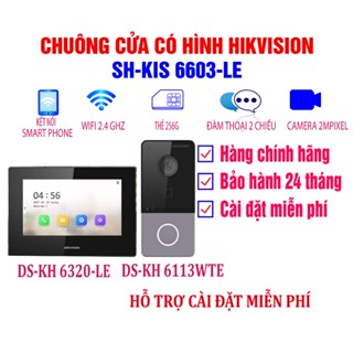 Chuông cửa có hình Hikvision SH-KIS6603-LE, màn hình cảm ứng 7inch, camera Wifi  2MPixel
