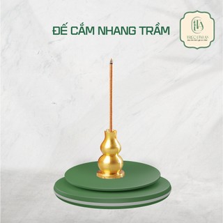 Đế cắm nhang trầm, hương vòng - trúc lâm an - hồ lô hợp kim cao cấp