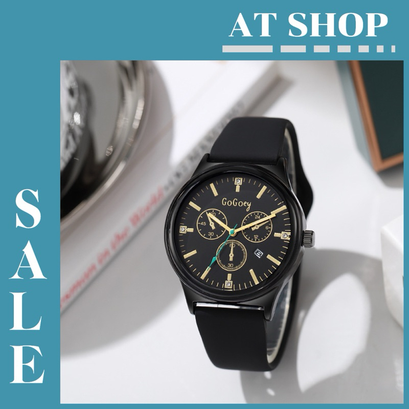 Đồng hồ nam nữ Gogoey mặt tròn, có lịch ngày