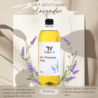 Tinh Dầu Massage Body Lavender ( Oải Hương ), Dầu massage body chuyên dụng cho spa, trơn nhiều - Chai 1000ml