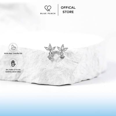 Khuyên Tai Blue Peach KT 3 Lá Đá Treo KT649