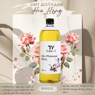 Tinh Dầu Massage Body Hoa Hồng, Dầu massage body chuyên dụng cho spa - chai 1000ml