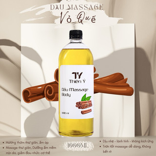 Tinh Dầu Massage Body Hương Quế , Dầu massage body chuyên dụng cho spa, trơn nhiều không bết rít - Chai 1000ml