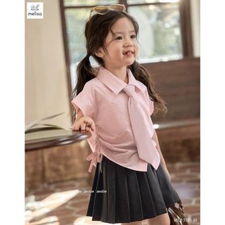 Bộ Melisa uniform áo hồng cà vạt