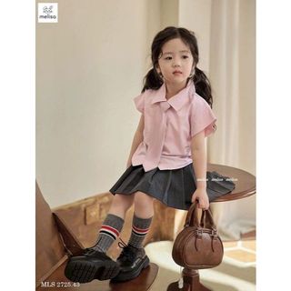 Bộ Melisa uniform áo hồng cà vạt