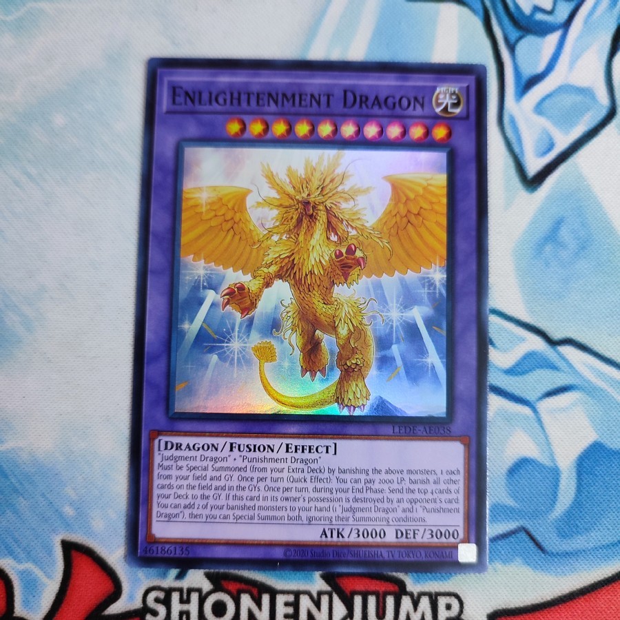 [ AE ] Lá bài thẻ bài Yugioh LEDE-AE038 - Enlightenment Dragon - Super Rare - Tặng bọc nhựa bảo quản