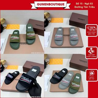 Dép Lê Nam BaLèn In Logo Quai Vân Dạ Cực Xịn - Dép Lê Nam Ba Lèn Chi Đế Cao Su Ba Màu Chuẩn Boy Phố