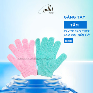 Găng tay tắm tẩy tế bào chết, găng tay kì ghét nhiều màu, bao tay tắm kỳ ghét tạo bọt tiện lợi (GTT01) huytuan3010