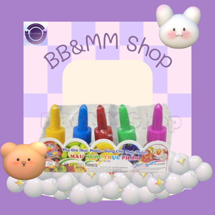 Lốc 5 Màu thực phẩm Làm slime
