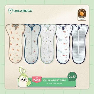 Túi ngủ nhộng chũn Uala Rogo Petit Modal cao cấp mềm mịn thoáng mát hỗ trợ giấc ngủ ngon cho bé trai bé gái 8907 2404