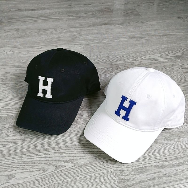Mũ nón lưỡi trai, mũ chữ cái, nón chữ H kaki đen trắng kiểu dáng thời trang