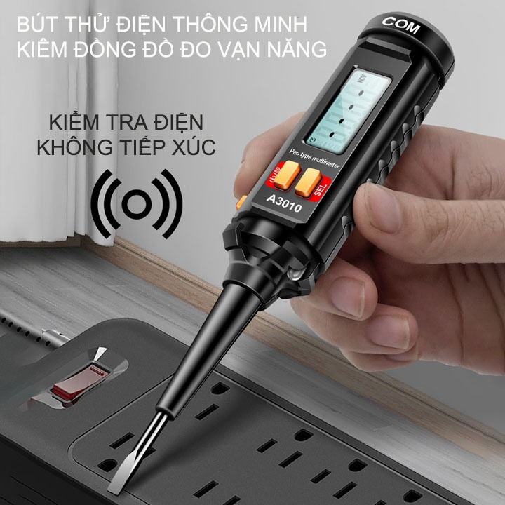 Bút thử điện thông minh kiêm đồng hồ đo điện đa năng thế hệ mới A3010, đo thông mạch, tìm chỗ dây đứ