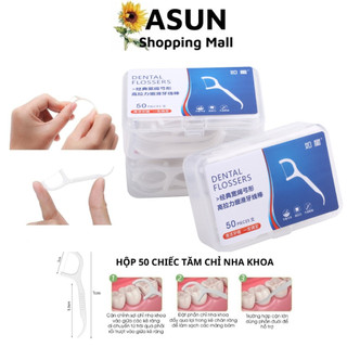 Tăm Chỉ Nha Khoa Dental Flossers Làm Sạch Răng Và Mảng Bám Hộp 50 Cây