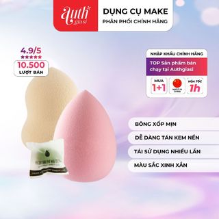 TẶNG KÈM HỘP ĐỰNG Bông Mút Tán Kem Nền Hồ Lô - Giọt Nước - Quả Trứng