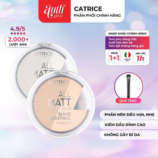Phấn nén phủ Catrice All Matt Plus Shine Control Powder kiềm dầu, bền tone 12h