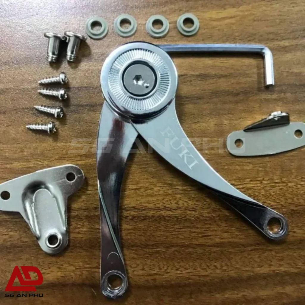 Tay nâng hạ cánh tủ hình COMPA - Hàng FUKI chính hãng - Chống nâng cánh tủ trợ lực dừng tuỳ ý