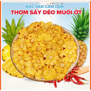 Dứa sấy muối ớt thơm khóm sấy muối ớt túi 100gram
