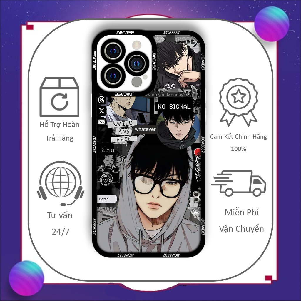 Ốp lưng iphone cạnh vuông Jicase Jay Jo Windbreaker Manhwa Hành Quốc1