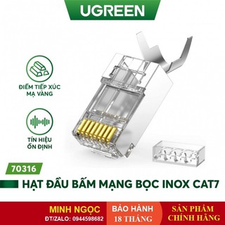 Hạt mạng rj45 cat6a/cat7 gói 10pcs chính hãng ugreen 70316 cao cấp