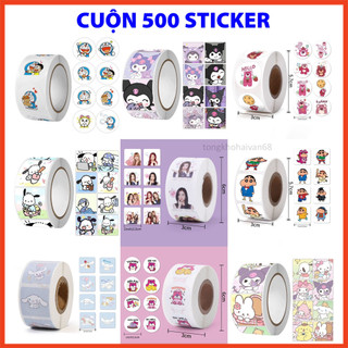  Cuộn 500 sticker khen thưởng hoạt hình ngộ nghĩnh tem dán sticker dễ thương gói hàng nhiều mẫu mã cute lựa chọn 