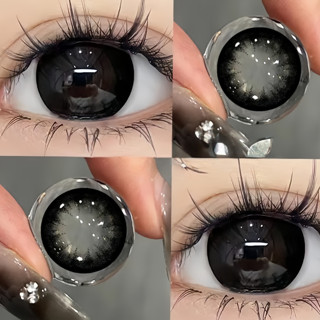 [ Big Eyes 0~6độ ]14.5mm nữ Eyes lens đen cận Kính áp tròng cận lens black devil eyes lens nâu giãn tròng to mysticeyes