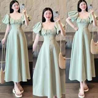 Đầm Maxi đi biển 4 màu silk cao cấp