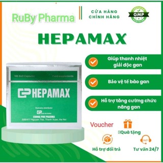 Giải độc gan HEPAMAX hỗ trợ hạ men gan- thanh nhiệt- giải độc - voucher - quà tặng. Hộp 100 viên