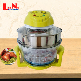 Lò nướng thủy tinh khaluck kl-658h dung tích 17 lít, cs 1300w, lò nướng đa năng nướng thịt