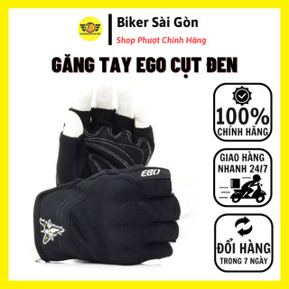 Găng Tay EGO G-1 Cụt Ngón Đen - BikerSaiGon