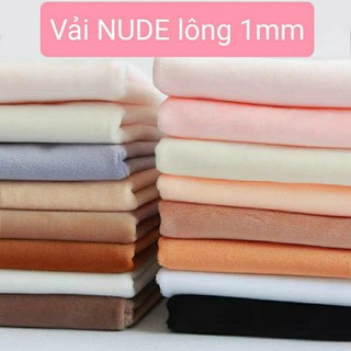 Vải NUDE lông 1mm may doll KPOP
