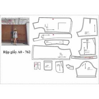 Rập giấy mã 762- Rập bộ vest ngắn (BẢN VẼ)