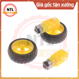 Bộ động cơ giảm tốc + bánh xe chế Robot