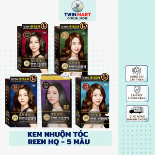 Hộp 3 gói - Kem nhuộm phủ bạc thảo dược Hàn quốc REEN HEUKMOBICHAEK ORIENTAL CREAM