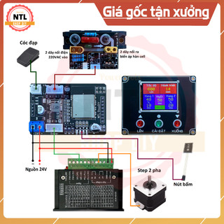 Bộ mạch timer BTA100 TSR100A kiêm điều khiển step trục Z vít me trụ máy hàn cell pin