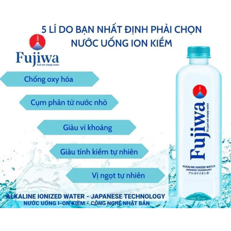 Nước uống ion kiềm Fujiwa -chai 450ml
