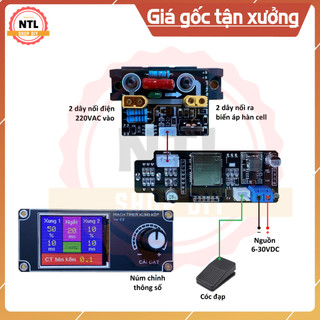 Bộ mạch timer xung kép cho máy hàn cell pin