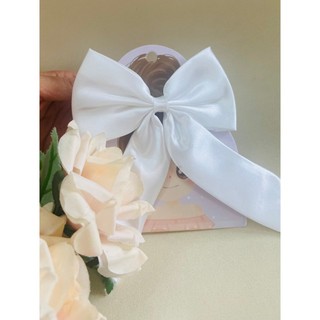 Kẹp tóc nơ lớn lụa satin phong cách tiểu thư cho mẹ và bé