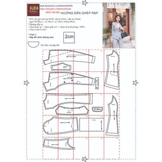 Rập giấy A0 áo vest tay lỡ mã 1419 - (BẢN VẼ)