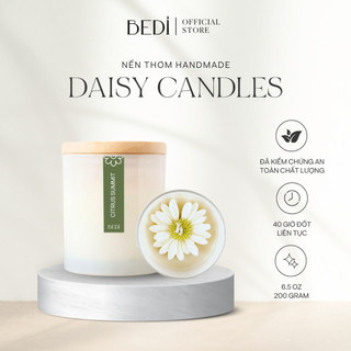 Nến thơm cao cấp handmade daisy candles 6.5 oz - bedi quà tặng không khói thư giãn