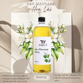 Tinh Dầu Massage Body Hoa Lài, Dầu massage body chuyên dụng cho spa, trơn nhiều không bết rít - Chai 1000ml
