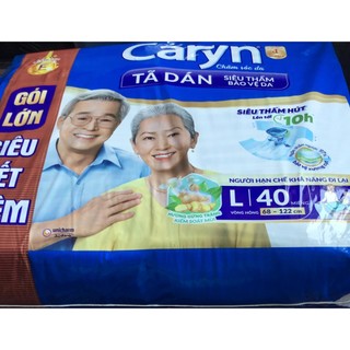 1 Gói Tã dán Caryn L40 Siêu thấm Đệm thấm hút - Tã người già size Caryn