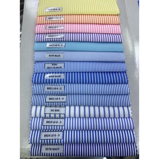 Vải Sơ Mi Sọc Cotton Poly Không Nhăn - Không Xù - Vải May Áo Sơ Mi Sọc Công Sở