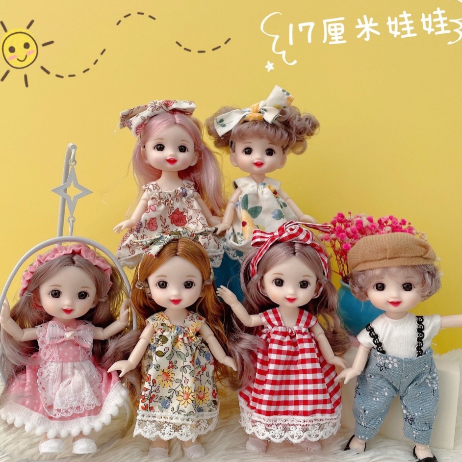 Búp Bê  Cho Bé Gái Cao 16cm , Búp Bê Khớp Linh Hoạt, Bup Bê Cho Bé Gái